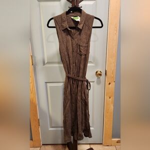 Anthropologie Chocolate Brown Sleeveless Dress